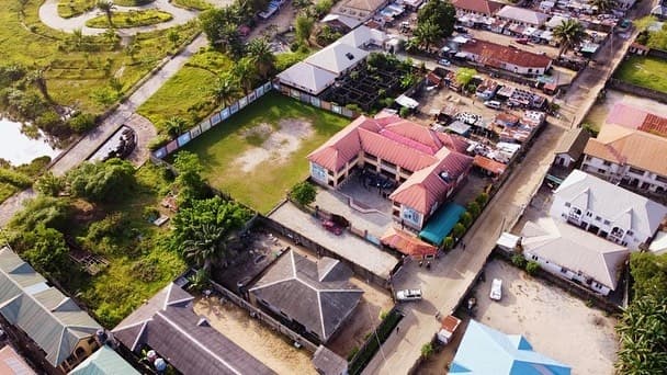 Top view of the school